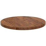 vidaXL Gornji dio stola Tamno smeđa Ø 50 x 2.5 cm Čvrsto drvo hrasta | shoptok.hr