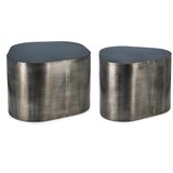 BIZZOTTO Antracitno sive kovinske mizice v kompletu 2 ks 59x60 cm Kalinda – | Shoptok.si