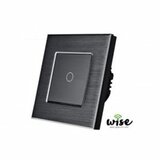 Wise prekidac aluminijumski panel, 1 taster crni SWP033 Cene