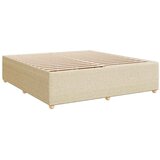  Krevet s oprugama i madracem krem 200 x 200 cm od tkanine | shoptok.hr