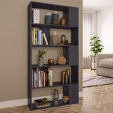 vidaXL Knjižna omara/paravan visok sijaj siva 80x24x159 cm | Shoptok.si