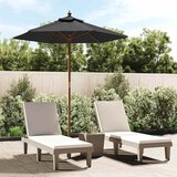  Vrtni suncobran s drvenim stupom crni 196 x 231 cm | shoptok.hr