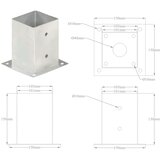  Sidra za stupove 4 kom od pocinčanog metala 101 mm | shoptok.hr