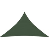 vidaXL Senčno jadro 160 g/m² temno zeleno 3,5x3,5x4,9 m HDPE, (20702673) | Shoptok.si