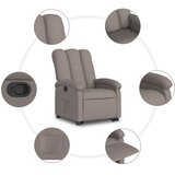  Naslonjač na podizanje od tkanine smeđesivi | shoptok.hr