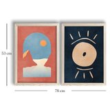 Wallity 2P3853NISCT-004 multicolor decorative framed mdf painting (2 pieces) | Eponuda.com