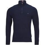 Tommy Hilfiger Puloverji PIMA ORG CTN CASHMERE ZIP MOCK Modra Cene