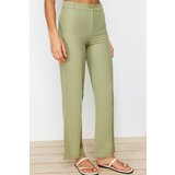 Trendyol Zelene pantalone sa visokim strukom krema | ePonuda.com