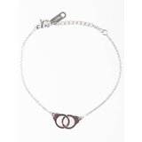 Yups Bracelet on a silver chain decorated with handcuff pendants | shoptok.hr