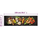  Tepih perivi s uzorkom začina 45 x 150 cm baršunasti | shoptok.hr