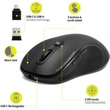 Port Designs Port miš ESSENTIEL WL+BT, USB-C, punjivi, crni 910010 | shoptok.hr