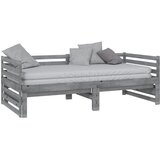  Dnevni ležaj na izvlačenje sivi od borovine 2 x (90 x 200) cm | shoptok.hr