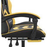  Gaming stol z oporo za noge črno in zlato umetno usnje, (20699164) | Shoptok.si