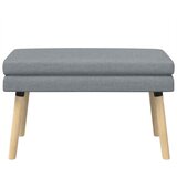  Klupa s dvostrukim slojem Svjetlosiva 80 x 40 x 47 cm Tkanina | shoptok.hr