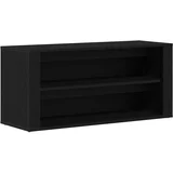 klupa za cipele crni hrast 100x35x45 cm inženjerski drvo