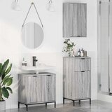vidaXL Set namještaja za kupaonicu s ladicama 3 pcs Sivi hrast sonoma Cijene