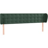 vidaXL Vzglavje z ušesi temno zeleno 163x23x78/88 cm žamet, (20952528) | Shoptok.si