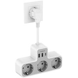 TESSAN Namizni razdelilec 323X-C (TS-323X-C), 3x vtičnica, 2x USB-A, 1x USB-C, 15 cm kabel, (5000257217) Cene