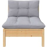  Srednja vrtna sofa sa sivim jastucima od masivne borovine | shoptok.hr