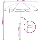  Vrtni suncobran s čeličnim stupom 180 cm plavi | shoptok.hr