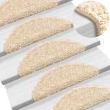  Prostirke za stepenice 15 kom 56x17x3 cm krem poluokrugle | shoptok.hr