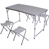 Rojaplast Svijetlosivi aluminijski vrtni blagovaonski set za 4 osobe - Cijene