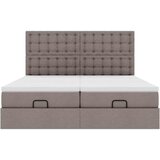  Ottoman krevet s madracima i LED diodama boje taupe 160x200 cm, tkanina | shoptok.hr