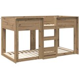  Krevet na kat za djecu Umjetnički hrast 75 x 190 cm | shoptok.hr