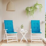  Jastuci za vrtne stolice 2 kom plavi 120 x 50 x 3 cm od tkanine | shoptok.hr