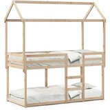 vidaXL Krevet na kat s krovom 90 x 200 cm od masivne borovine | shoptok.hr