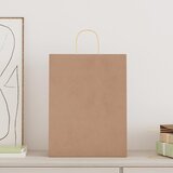  Papirnate vrećice 50 kom s ručkama smeđe 32x12x42 cm | shoptok.hr