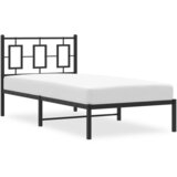  Metalni okvir za krevet s uzglavljem crni 90x190 cm | shoptok.hr