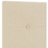  Boxspring krevet s madracem Krem 140 x 190 cm Tkanina - Krem 140 x 190 cm Prošiveno gumbima | shoptok.hr