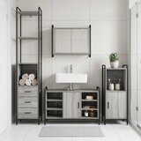  Set ormarića za kupaonicu 3 kom. Siva Sonoma 40 x 36 x 181 cm | shoptok.hr