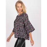 ZULUNA Blouse-CHA-BZ-3203-1.42-black-pink | Shoptok.si