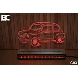Black Cut 3D Lampa jednobojna - Fića ( C03 )