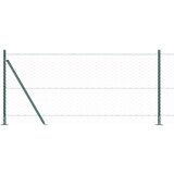 vidaXL Ogrodje s stebri Zelena 0.8 x 100 m Jeklo s PVC premazom, (5000095761) | Shoptok.si