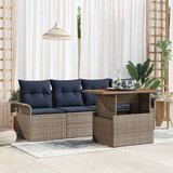  Vrtna sedežna garnitura z blazino 5 pcs siva in mornarsko modra, (5000135652) | Shoptok.si
