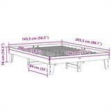 vidaXL Posteljni okvir brez vzmetnice bel 140x200 cm trdna borovina | Shoptok.si