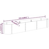  Povišena vrtna gredica od čelika 224 x 40 x 36 cm antracit | shoptok.hr