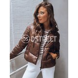 DStreet Krótka zimowa kurtka damska LOLAROSE coffee | Shoptok.si