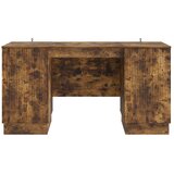  Miza s polico Dimljen hrast 142,5 x 50 x 75 cm Inženirski les, (5000283172) | Shoptok.si