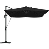 vidaXL Kantilever Roma Suncobran s LED-ima Crni 352x251x265 cm Aluminij | shoptok.hr