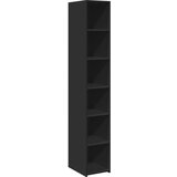  The Living Store Visoka omara črna 30x41x185 cm inženirski les - Visoka Omara, (21495930) | Shoptok.si