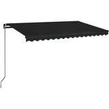 Tenda na ručno uvlačenje s LED svjetlima 450 x 350 cm antracit | shoptok.hr