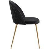 Livetastic STOL, kovina, tekstil črna, zlate barve | Shoptok.si