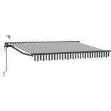  Električna retraktabilna tenda Antracit i bijelo 3,5 x 2,5 m | shoptok.hr