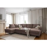 Miuform Smeđa sklopiva kutna garnitura od samta (s lijevim kutom) Lofty Lilly – | shoptok.hr