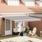 vidaXL Automatska uvlačiva tenda svjetlosiva 400x300 cm, Zamjenski materijal za tendu za okvir 4x3 m svjetlosiva Cijene