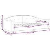  Dnevni krevet tamnosivi 100 x 200 cm od tkanine | shoptok.hr